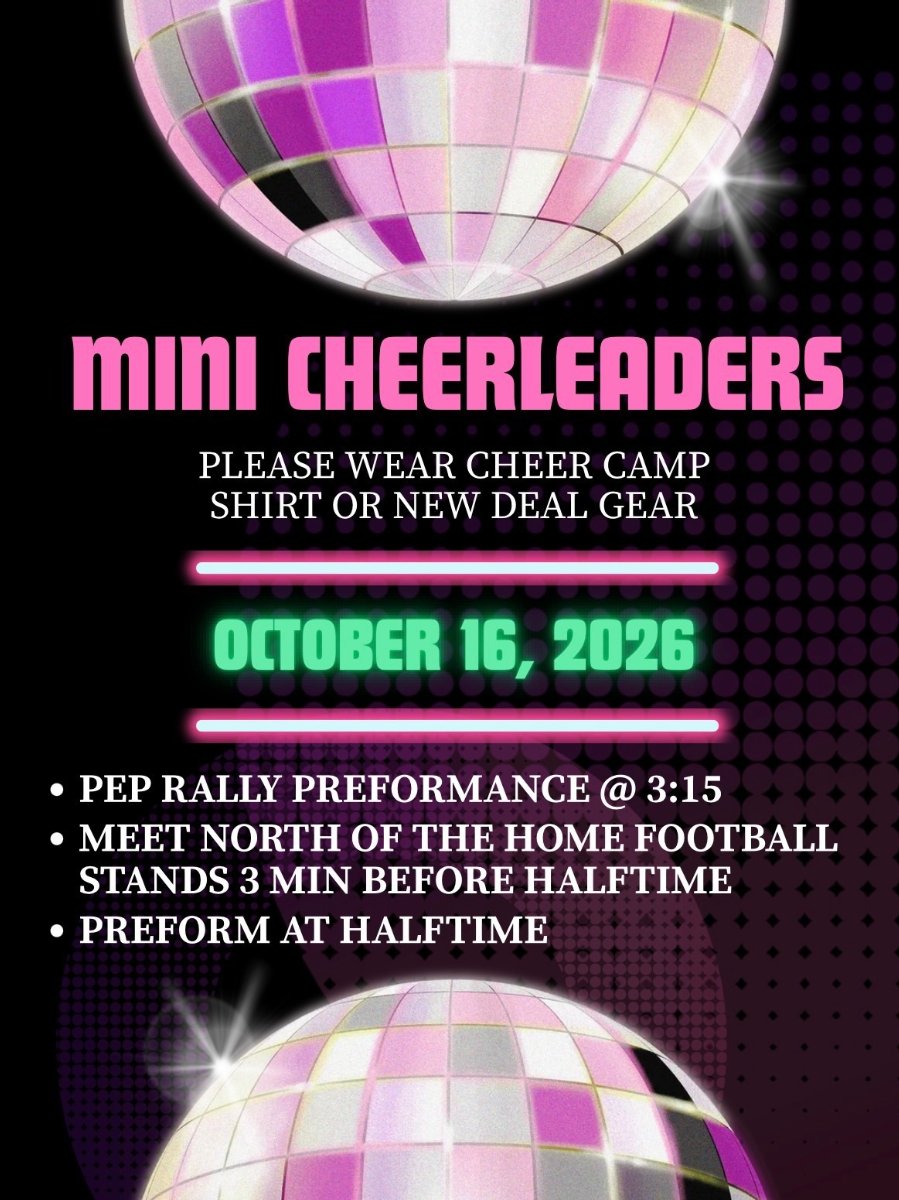 Mini Cheerleaders poster with a Disco Ball